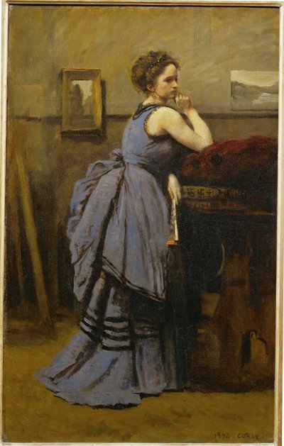 La dame en bleu - La signora in blu ... da Jean Baptiste Camille Corot