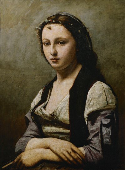 Signora con una perla ... da Jean Baptiste Camille Corot