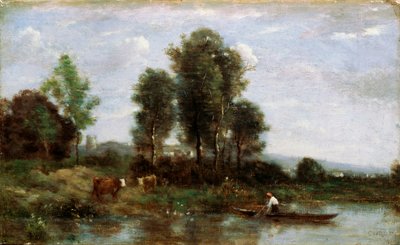 Paesaggio con un fiume da Jean Baptiste Camille Corot