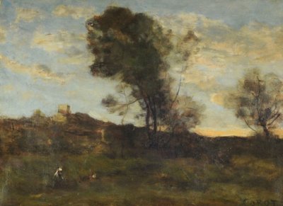 Ultimi raggi di sole, c.1870 da Jean Baptiste Camille Corot