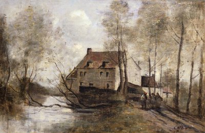 Le Moulin Brule, Planque, vicino a Douai da Jean Baptiste Camille Corot