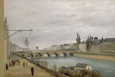 Le Pont au Change, visto dal quai de Gesvres (1830), circa 1830 da Jean Baptiste Camille Corot