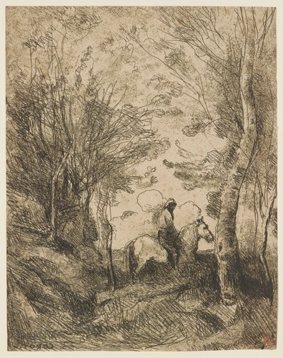 Il grande cavaliere nel bosco da Jean Baptiste Camille Corot