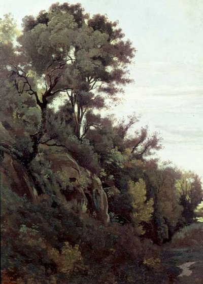 Marino - Alberi e rocce da Jean Baptiste Camille Corot
