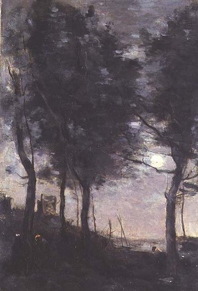 Chiaro di luna sul mare da Jean Baptiste Camille Corot