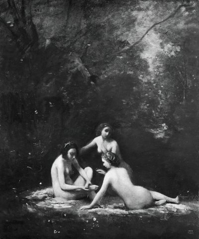 Ninfe che escono dal bagno, 1843 da Jean Baptiste Camille Corot