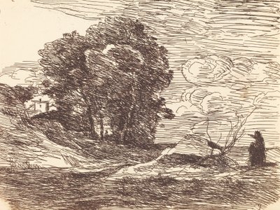 Dimora del poeta La Demeure du poete, 1871 da Jean Baptiste Camille Corot