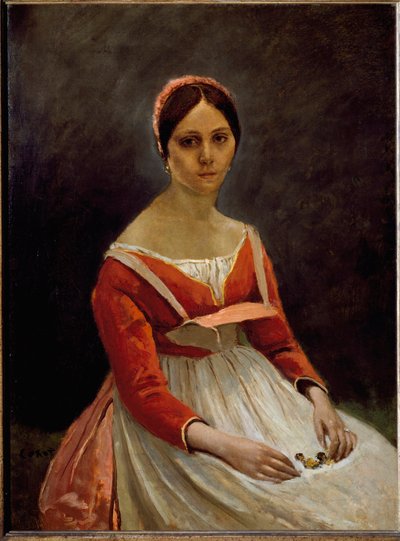 Ritratto della ragazza da Jean Baptiste Camille Corot