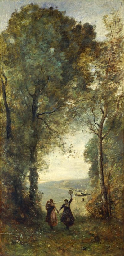 Ricordo della spiaggia di Napoli da Jean Baptiste Camille Corot
