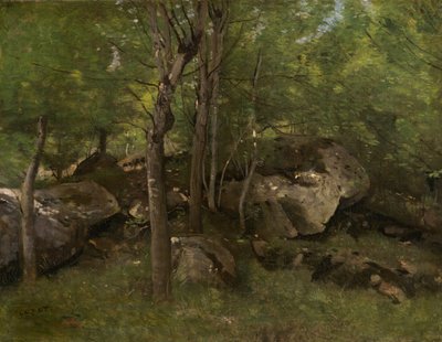 Rocce nella foresta di Fontainebleau da Jean Baptiste Camille Corot
