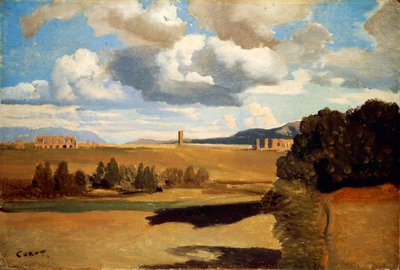 Campagna romana con acquedotto claudiano da Jean Baptiste Camille Corot