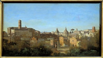 Roma, il foro visto dai Giardini Farnese da Jean Baptiste Camille Corot