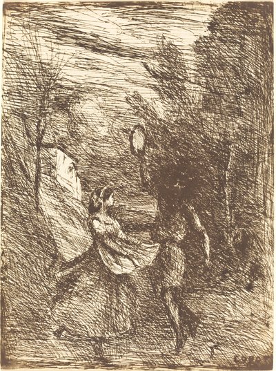 Saltarello Saltarelle, 1858 da Jean Baptiste Camille Corot