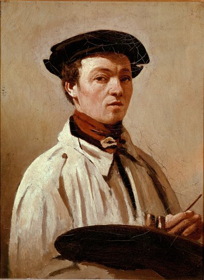 Autoritratto. Dipinto di Jean Baptiste Camille Corot (1796-1875) da Jean Baptiste Camille Corot