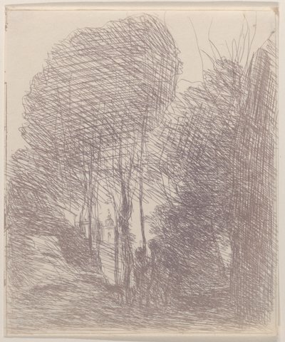 Souvenir della Villa Pamphili da Jean Baptiste Camille Corot