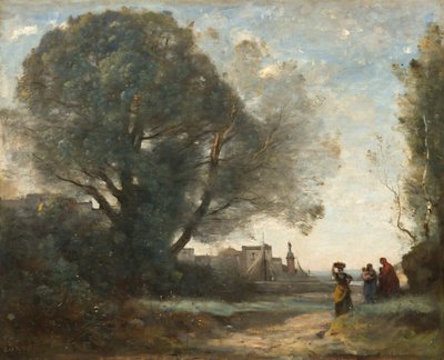 Souvenir di Terracina, 1864, rielaborato leggermente più tardi da Jean Baptiste Camille Corot