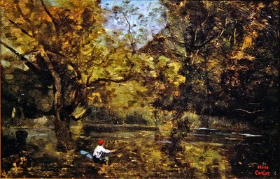 Il pescatore da Jean Baptiste Camille Corot