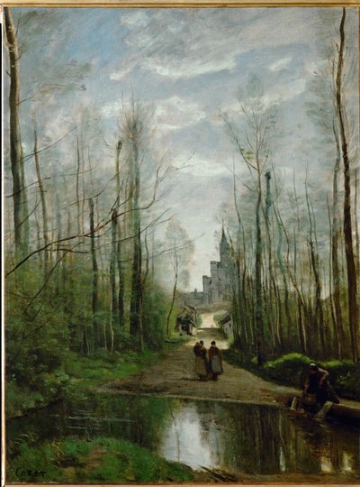 La Chiesa di Marissel ... da Jean Baptiste Camille Corot