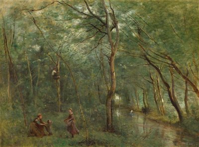 I raccoglitori di anguille, 1860-1865 da Jean Baptiste Camille Corot