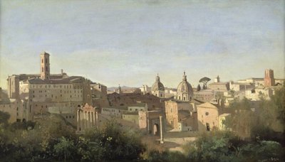 Il Foro visto dai Giardini Farnese, Roma da Jean Baptiste Camille Corot