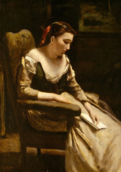 La Lettera da Jean Baptiste Camille Corot