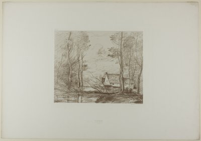 Il mulino a Cuincy, vicino Douai da Jean Baptiste Camille Corot