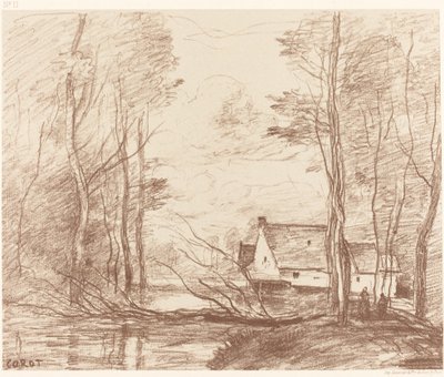 Il Mulino di Cuincy, vicino a Douai da Jean Baptiste Camille Corot