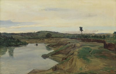 La Promenade du Poussin o, Campagna Romana, c.1826-28 da Jean Baptiste Camille Corot