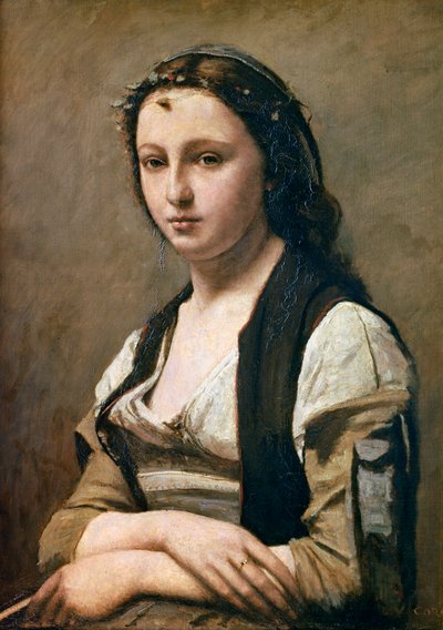 La donna con la perla da Jean Baptiste Camille Corot
