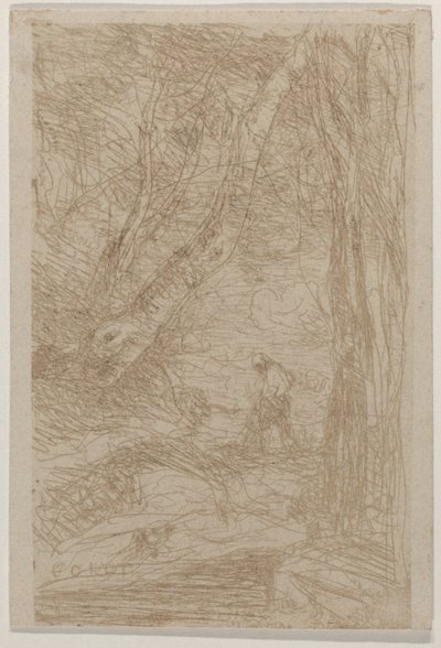 Il taglialegna di Rembrandt Le Bûcheron de Rembrandt, maggio 1853 da Jean Baptiste Camille Corot