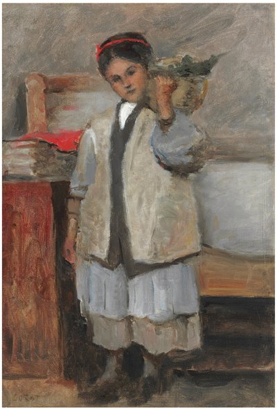 La giovane Seraphine vestita con il panciotto di Corot da Jean Baptiste Camille Corot