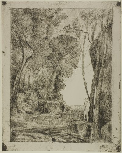 Il giovane pastore, prima tavola da Jean Baptiste Camille Corot