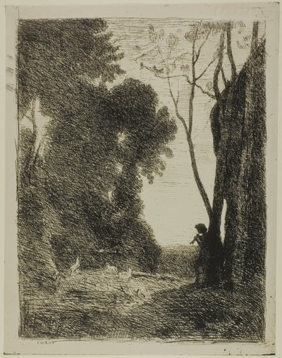 Il giovane pastore, seconda tavola da Jean Baptiste Camille Corot
