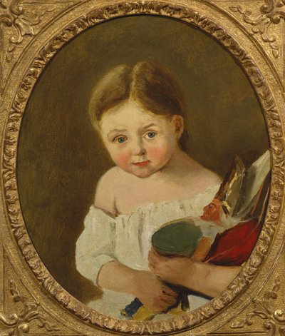 La figlia più giovane di M. Edouard Delalain, c.1845-50 da Jean Baptiste Camille Corot