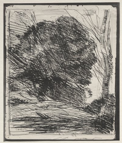 Alberi sulla montagna da Jean Baptiste Camille Corot