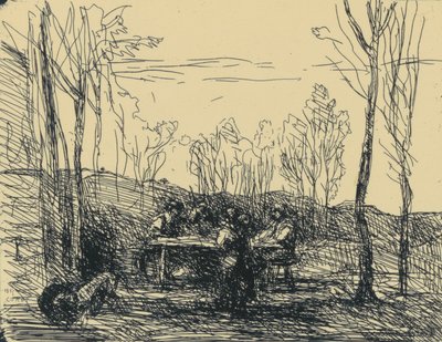 Un dessert nella clairiera da Jean Baptiste Camille Corot