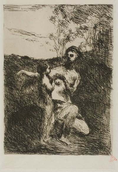 Venere che taglia le ali di Cupido, prima lastra da Jean Baptiste Camille Corot