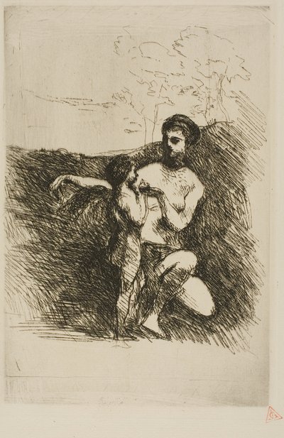 Venere che taglia le ali a Cupido, seconda lastra da Jean Baptiste Camille Corot