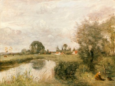 Veduta di Arleux dalle paludi di Palluel, 1873 da Jean Baptiste Camille Corot