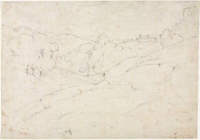 Veduta di Marino (recto) da Jean Baptiste Camille Corot