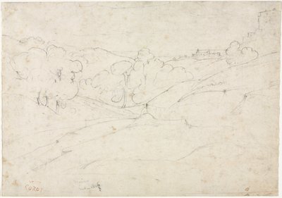 Veduta di Marino recto, 1827 da Jean Baptiste Camille Corot