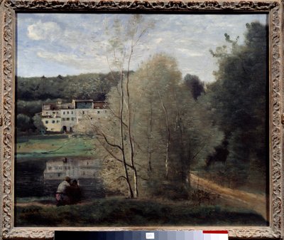 Veduta della città di Avray, lo stagno e la casa Cabassud da Jean Baptiste Camille Corot