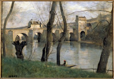 Veduta del ponte di Mantes da Jean Baptiste Camille Corot