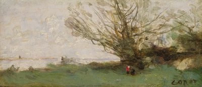 Paesaggio invernale accanto a un lago da Jean Baptiste Camille Corot