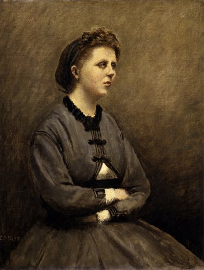 Donna in Grigio da Jean Baptiste Camille Corot