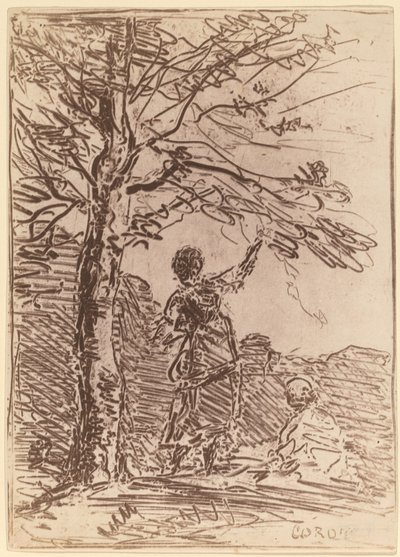 Giovane donna e morte La Jeune Fille et la Mort, 1854 da Jean Baptiste Camille Corot