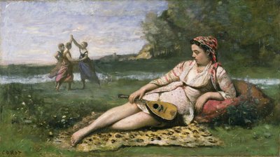 Giovani donne di Sparta (o Zingara sdraiata) c.1868-70 da Jean Baptiste Camille Corot