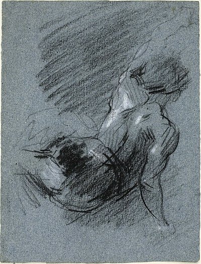 Vista posteriore della figura seduta, che solleva il braccio sinistro da Jean Baptiste Carpeaux