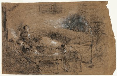 Scena del letto di morte da Jean Baptiste Carpeaux
