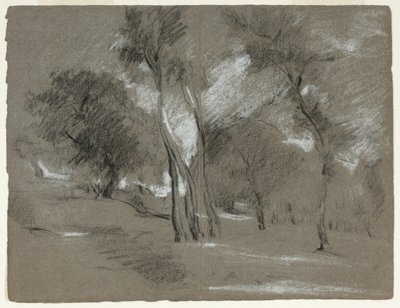 Paesaggio con alberi da Jean Baptiste Carpeaux